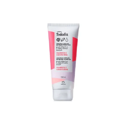 Crema para cuerpo Natura Tododia Frambuesa y Pimienta Rosa 200ml para Mujer -Nutrición máxima