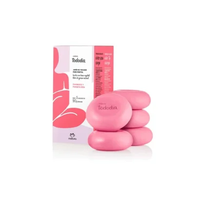 Jabones en barra Puro Vegetal Natura Tododia Frambuesa y pimienta rosa 5 x 90g