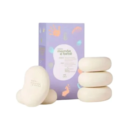 Jabones en barra puro vegetal Natura Mamá y Bebé  5 x 100g para bebé  - Hidratación Natural