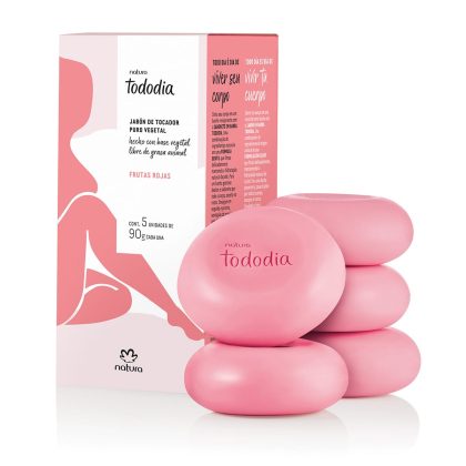 Jabones en Barra Puro Vegetal Natura Tododia Frutos Rojos 5 x 90 g