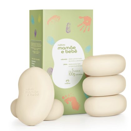 Jabones en barra puro vegetal Natura Mamá y Bebé  5 x 100g para bebé  - Hidratación Natural