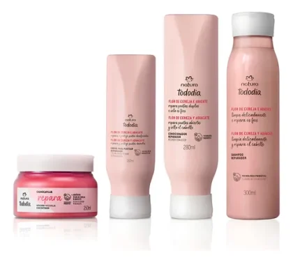 Kit Natura Tododia Cabello Reparación Flor de Cereza y Aguacate | Rutina Completa