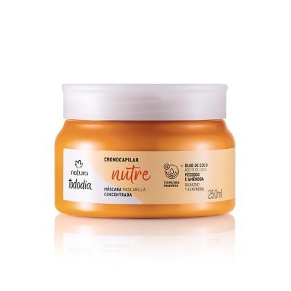 Máscara Concentrada nutritiva Natura Tododia 250 ml para cabello - Durazno y Almendras