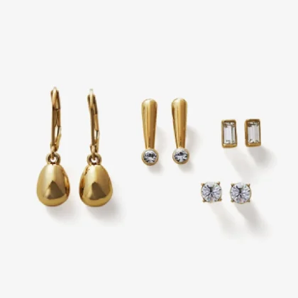 Set Aretes Gota Cristal Yanbal