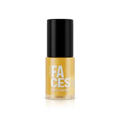 Esmalte de Uñas Glitter Faces Dorado | Brillo Intenso y Duradero