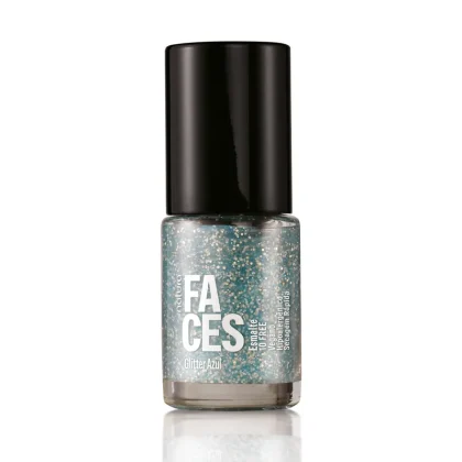 Esmalte Glitter azul Natura NATURA | Maquillaje Brillante y Duradero