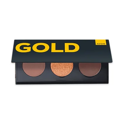 Trío De Sombras Para Párpados GOLD Avon Your Power | Maquillaje de Ojos Brillante