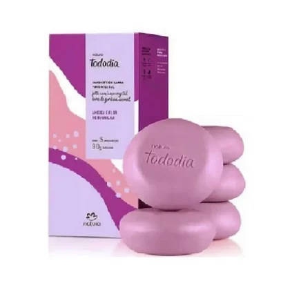 Jabones en barra Puro Vegetal Natura Tododia Ciruela y Flor de Vainilla 5 x 90g