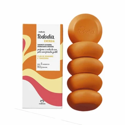 Jabones en barra Puro Vegetal Natura Tododia Flor de Jengibre y Mandarina 5 x 90g
