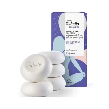 Jabones en barra Puro Vegetal Natura Tododia Té de manzanilla y Lavanda 5 x 90g