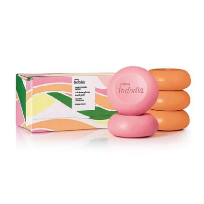 Jabones en barra Puro Vegetal Natura Tododia Mango rosa y agua de coco - Acerola e Hibisco 5 x 90g