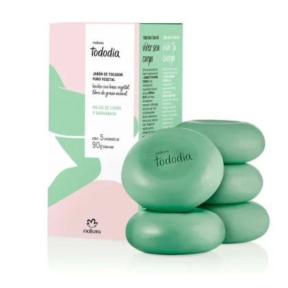 Jabones en barra Puro Vegetal Natura Tododia Hojas de Limón y Guanabana 5 x 90g