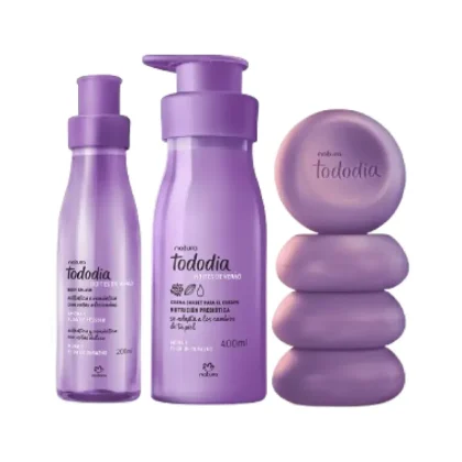 Kit Mora y Flor de Durazno Tododia Natura - Crema Corporal 400ml + Body Splash 200ml + Jabones 5u