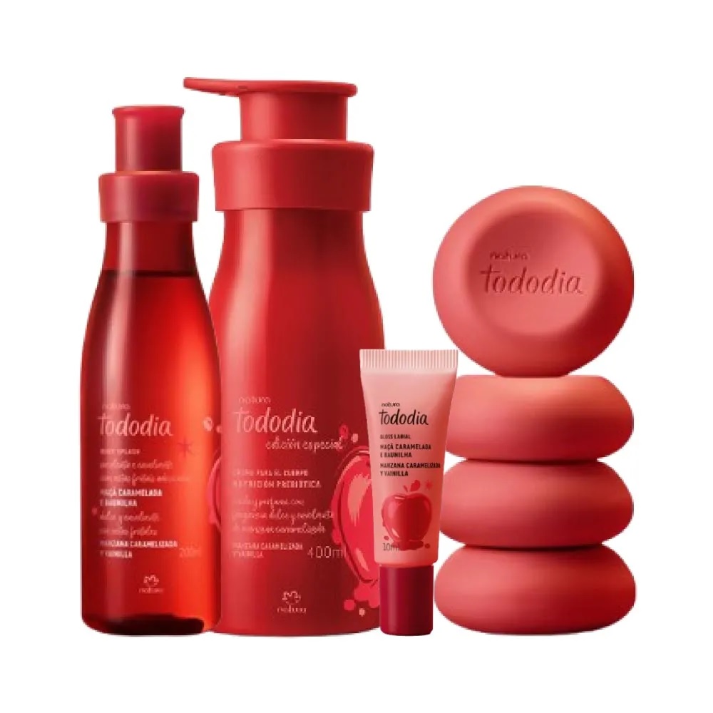 kit manzana caramelizada tododia natyra 1 Kit Natura Tododia Manzana Caramelizada y Vainilla – Limpieza y Cuidado Corporal
